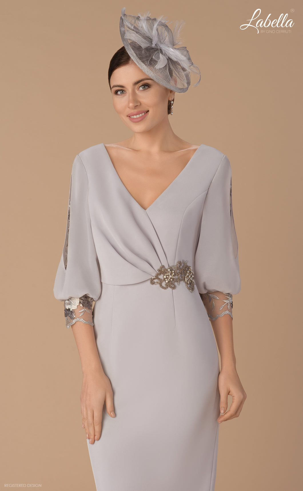 3100 Crepe Silver Dress