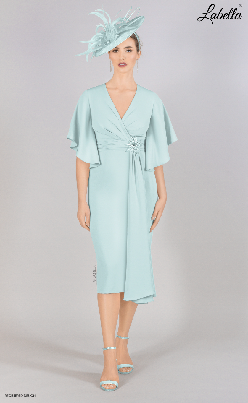 3271 Mint Blue Crepe Dress