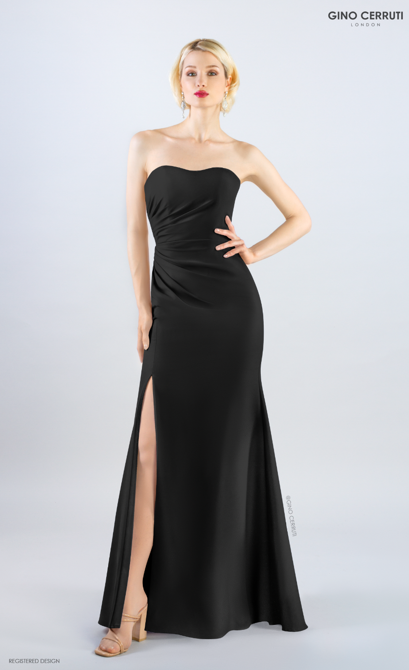 4154 Crepe Black Dress