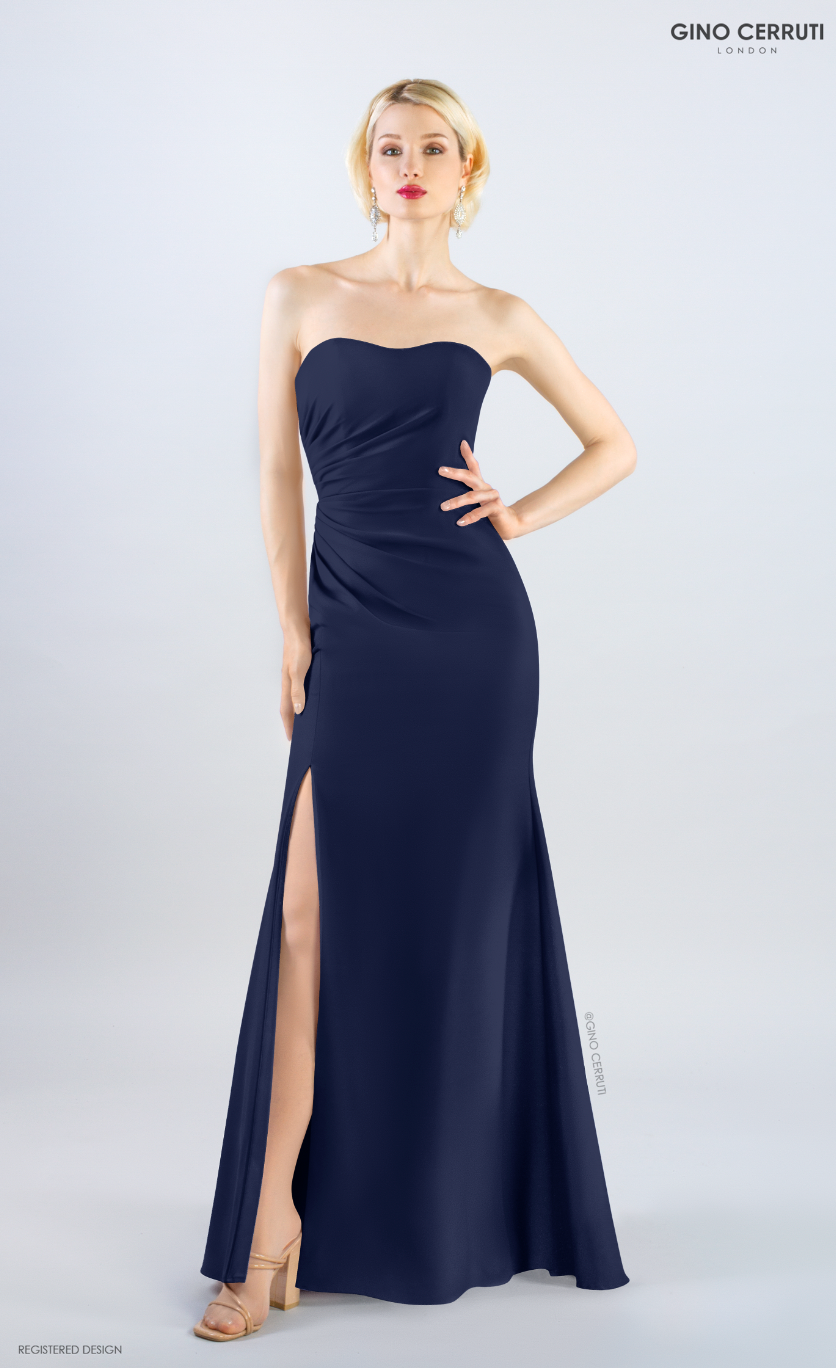 4154 Crepe Navy Blue Dress