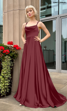 Load image into Gallery viewer, 414L Red Satin Dress
