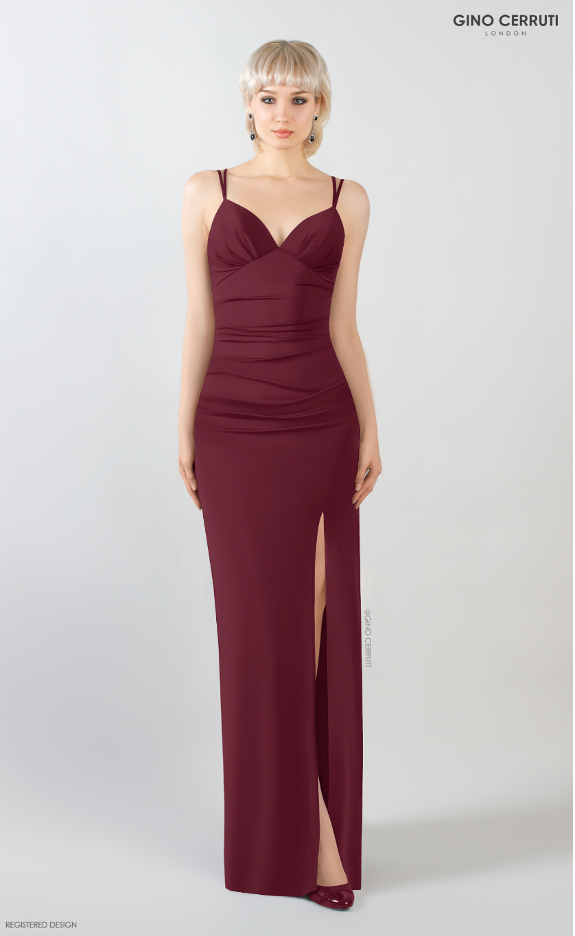 7325 Jersey Deep Red Dress