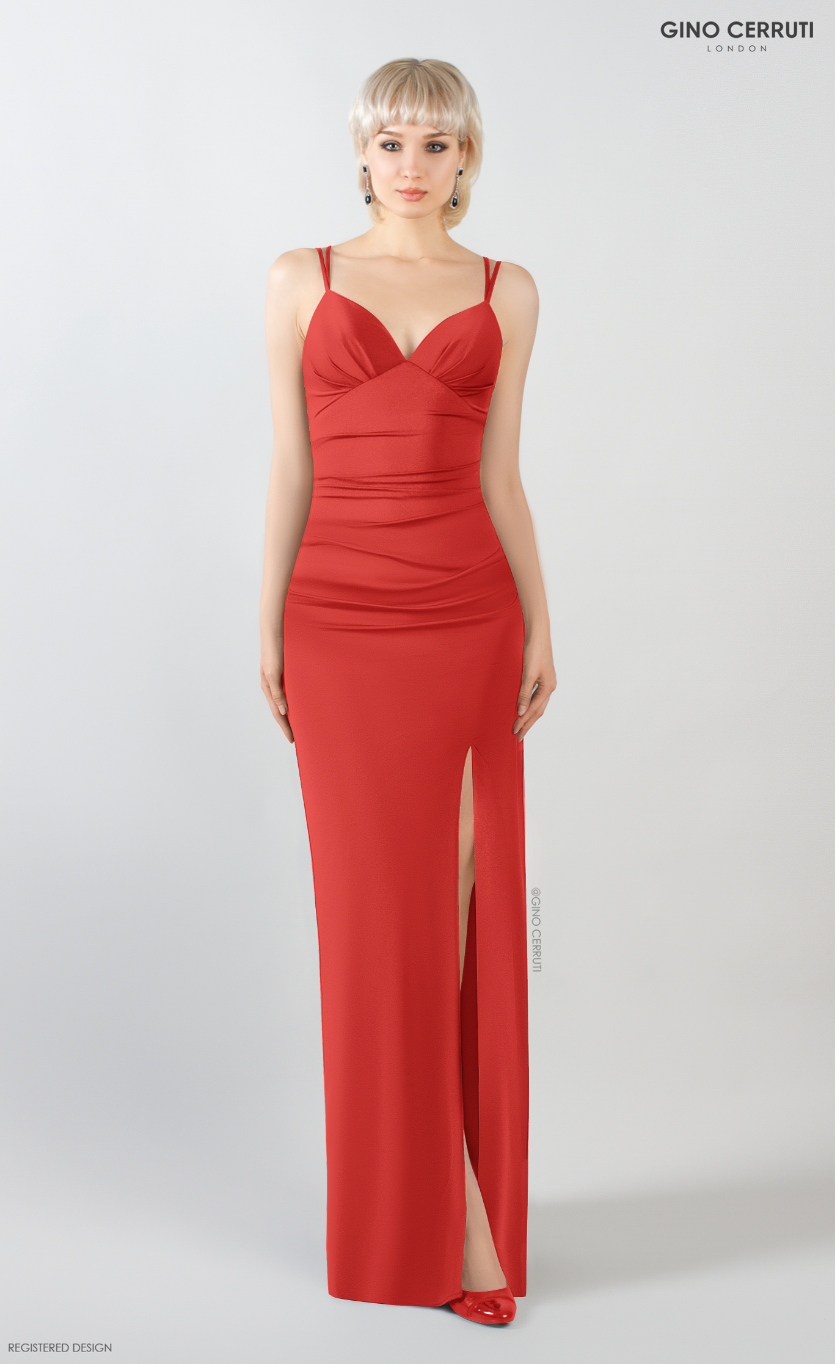 7325 Jersey Red Dress