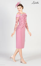 Load image into Gallery viewer, 8015 Beaded Rose Pink Dress
