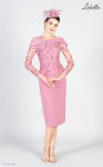 Load image into Gallery viewer, 8015 Beaded Rose Pink Dress
