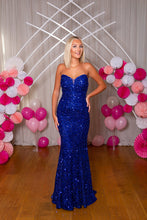 Load image into Gallery viewer, 9932 Sequin Strapless Dress
