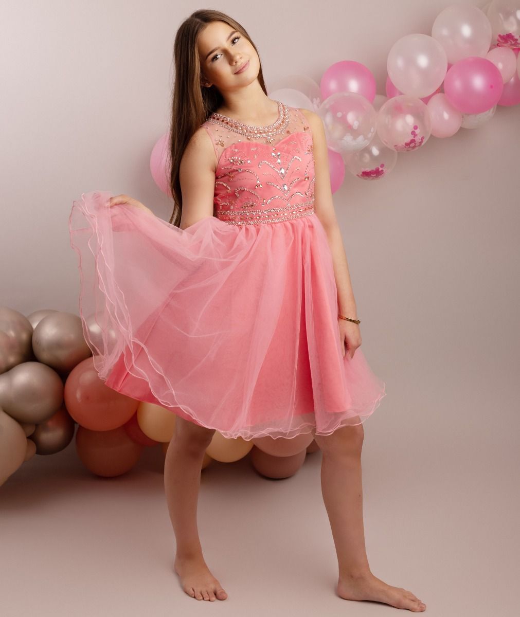 Lola Coral Junior Prom Dress