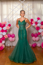 Load image into Gallery viewer, 9767 Green Prom Dress
