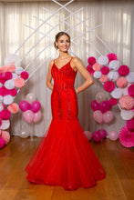 Load image into Gallery viewer, 9767 Red Prom Dress
