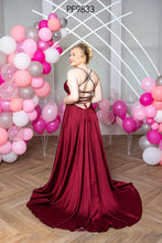 Load image into Gallery viewer, 9833 Deep Red Prom Dress
