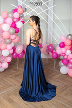 Load image into Gallery viewer, 9833 Navy Prom Dress
