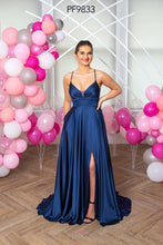 Load image into Gallery viewer, 9833 Navy Prom Dress
