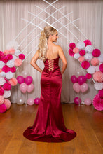 Load image into Gallery viewer, 9909 Satin Strapless Dress
