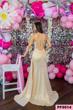 Load image into Gallery viewer, 9914 Gold Prom Dress
