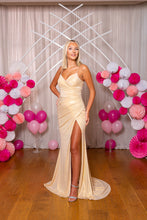 Load image into Gallery viewer, 9916 Champagne Prom Dress
