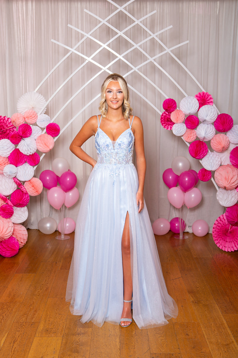 9958 Blue Prom Dress