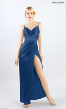 Load image into Gallery viewer, 4158 Blue Satin Dress
