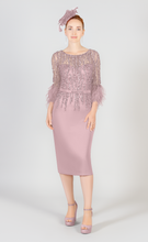 Load image into Gallery viewer, 3097 Beaded Rose Pink Dress
