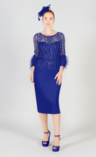 Load image into Gallery viewer, 3097 Beaded Royal Blue Dress
