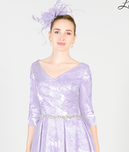 Load image into Gallery viewer, 3086 Lilac Jacquard Dress
