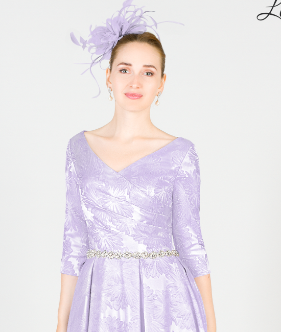 3086 Lilac Jacquard Dress